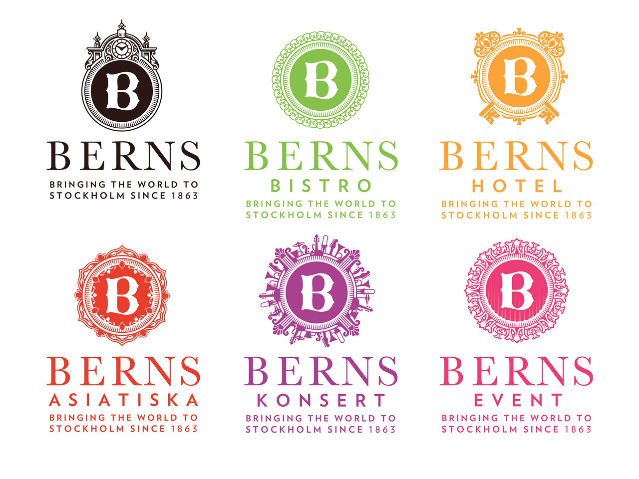 Logos for Berns Salonger