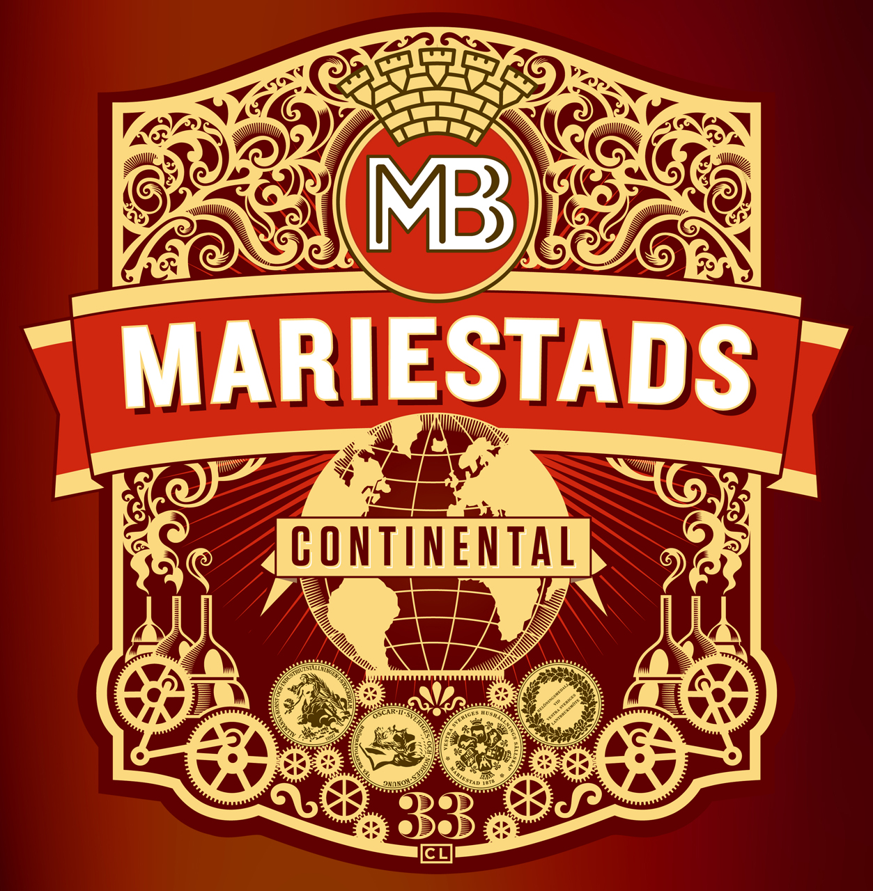 Illustration for a beer label Mariestads Continental