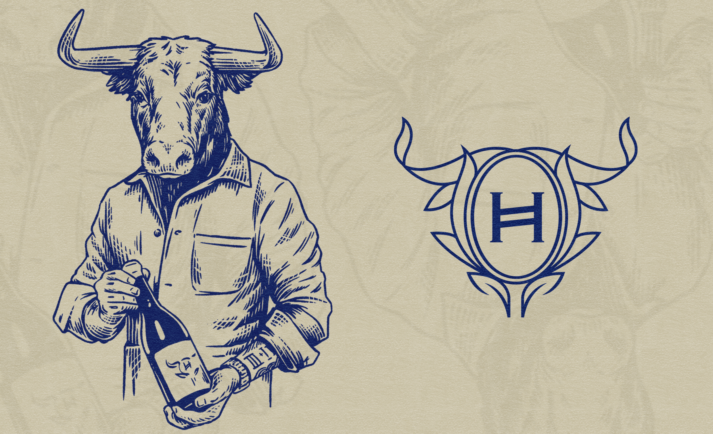 Logo design and illustration for habitue los angeles