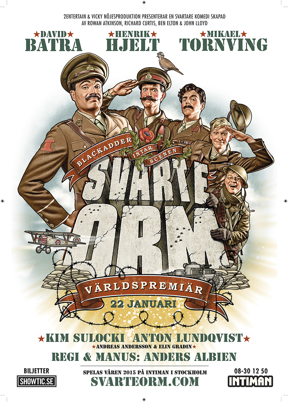 Poster of the theatrical poster Black Adder, Svarte orm, david batra ,henrik hjelt, mikael,Kim Sulocki