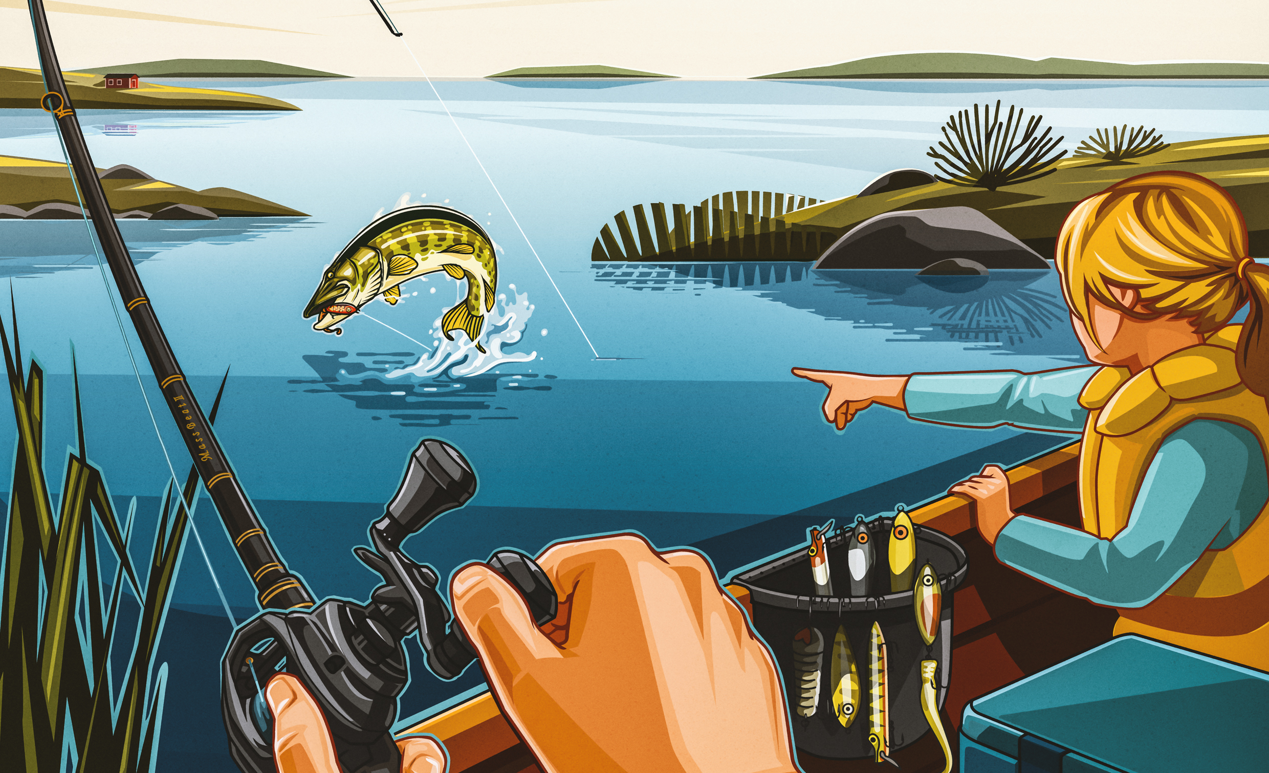 napp nytt illustration fishing