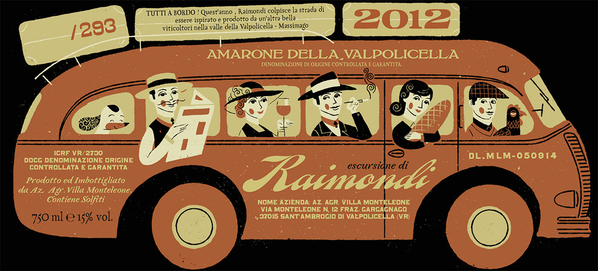 Raimondi amarone, vintageillustration