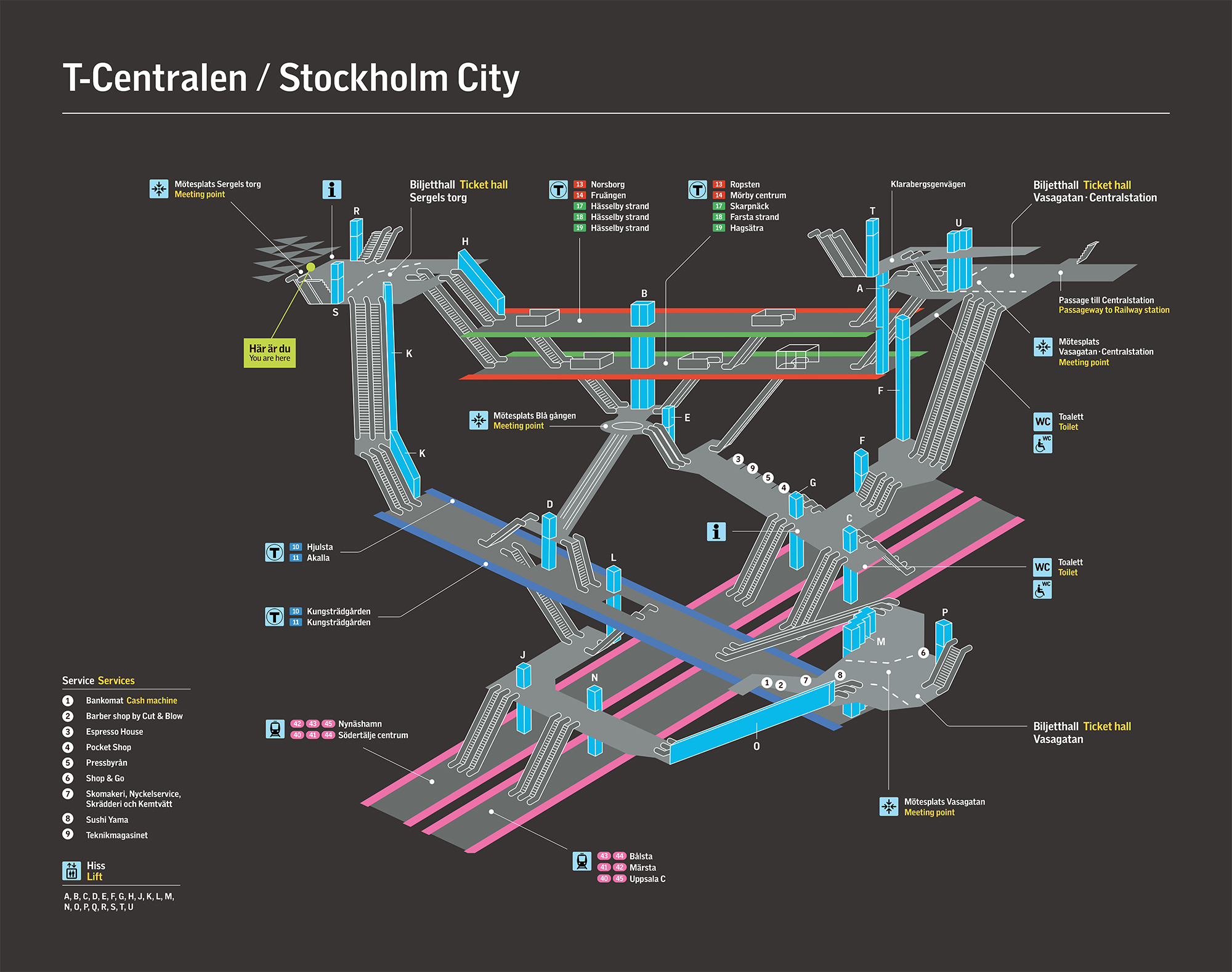 tunnelbana, Stockholm, metro 