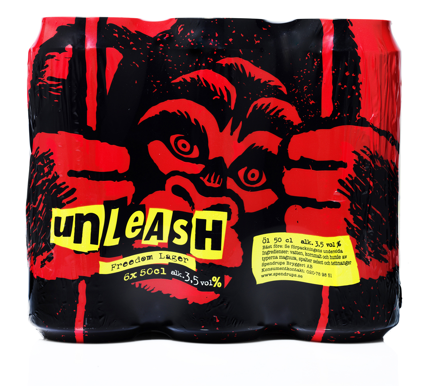 Illustration for a beer label Unleash with a gorilla